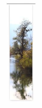 Flächenvorhang Herbst am Fluss, Schiebevorhang, Schiebegardine, modern, 60 cm breit, 2,65 m hoch, 3 m hoch